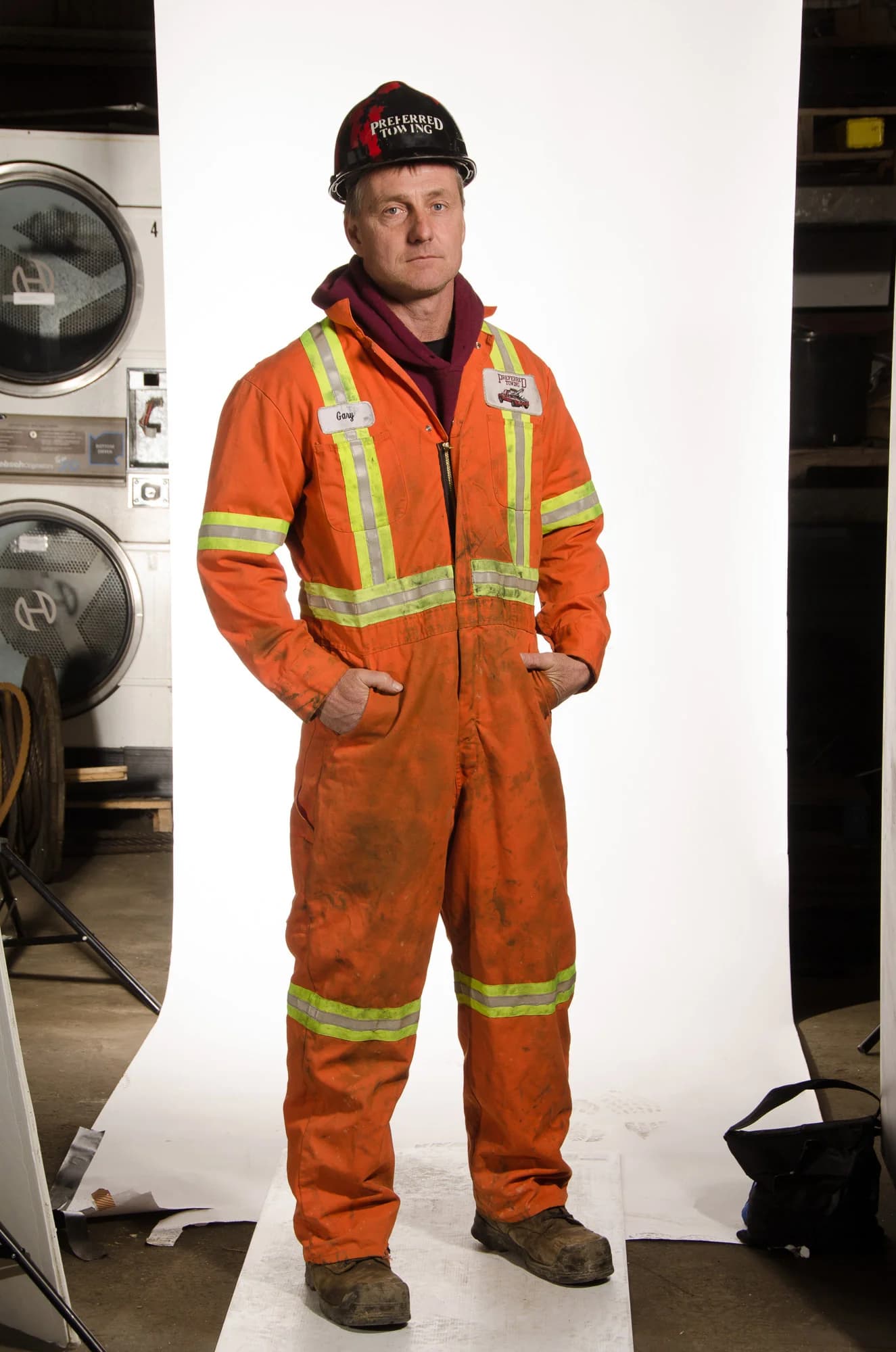 Heavy Rescue cast member on location